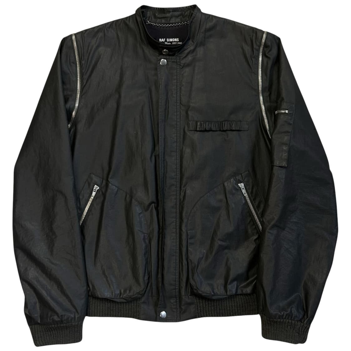 라프시몬스 01aw riot waxed zip bomber 상품이미지5