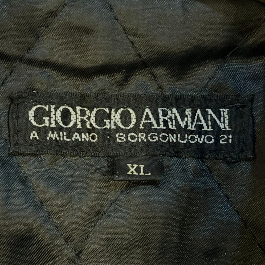 조르지오 아르마니 90’s 레더 블루종 블랙 상품이미지6