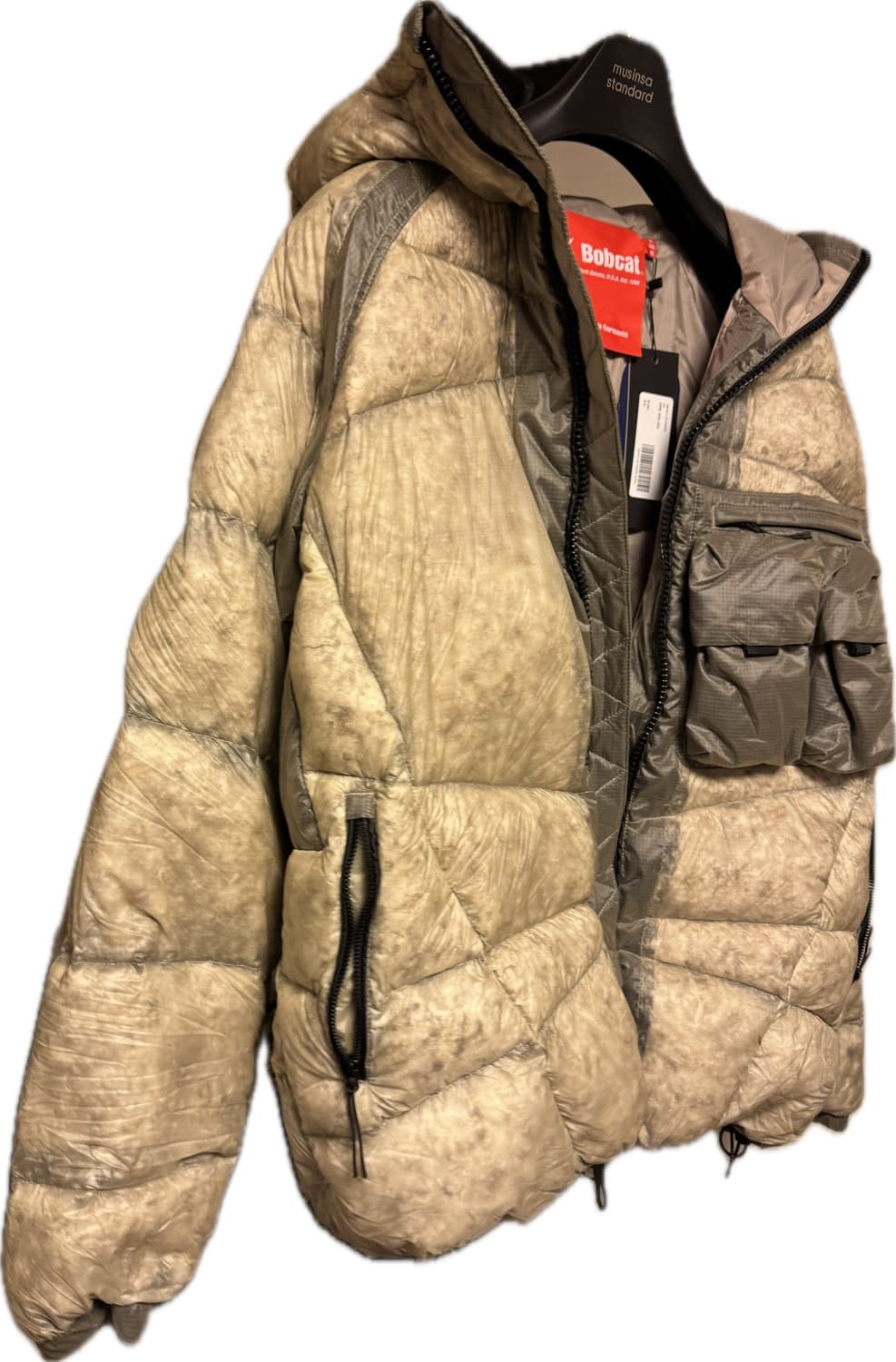 밥캣 메테오 다운 점퍼 아이보리 디디쉘 XXL 새제품 BOBCAT 상품이미지7