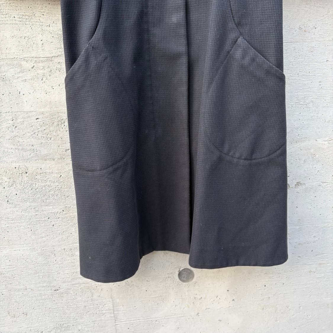 마르니 블랙 울 코튼 블랜드 숏 슬리브 트렌치 코트 상품이미지4