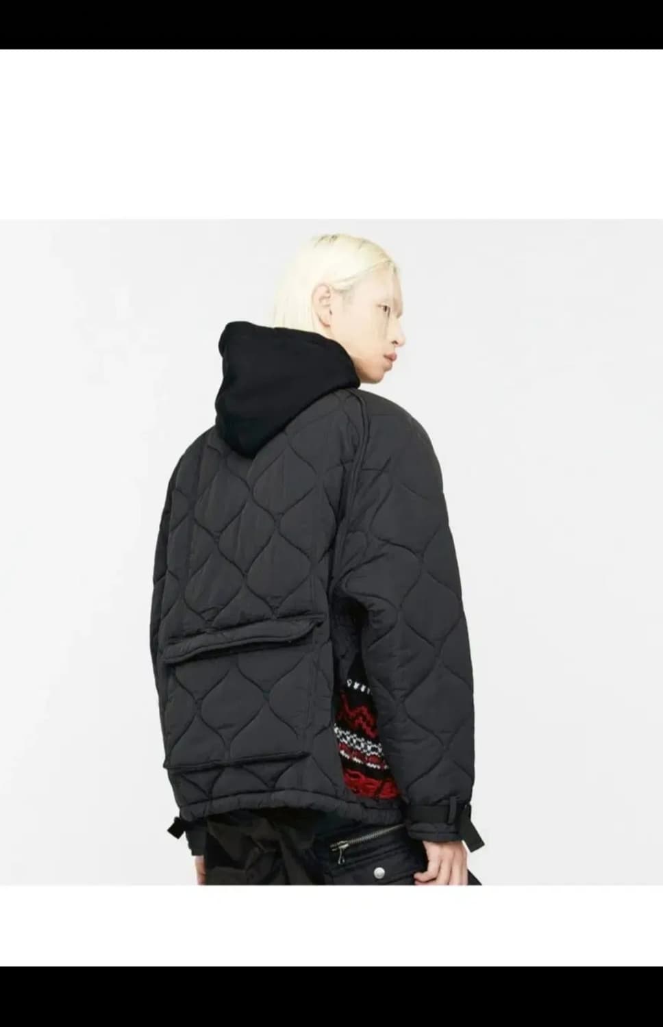 앤더슨벨  유니섹스 니트패치 퀼팅 블루종 점퍼  상품이미지4