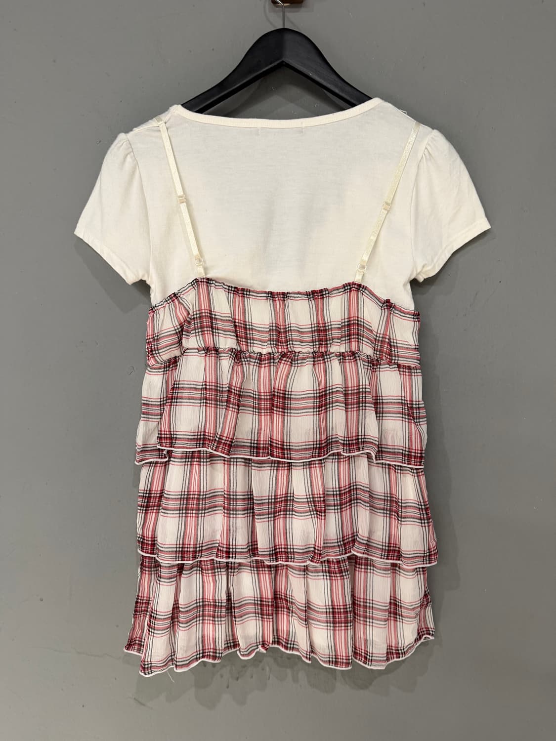 check can-can layered detail top 상품이미지8