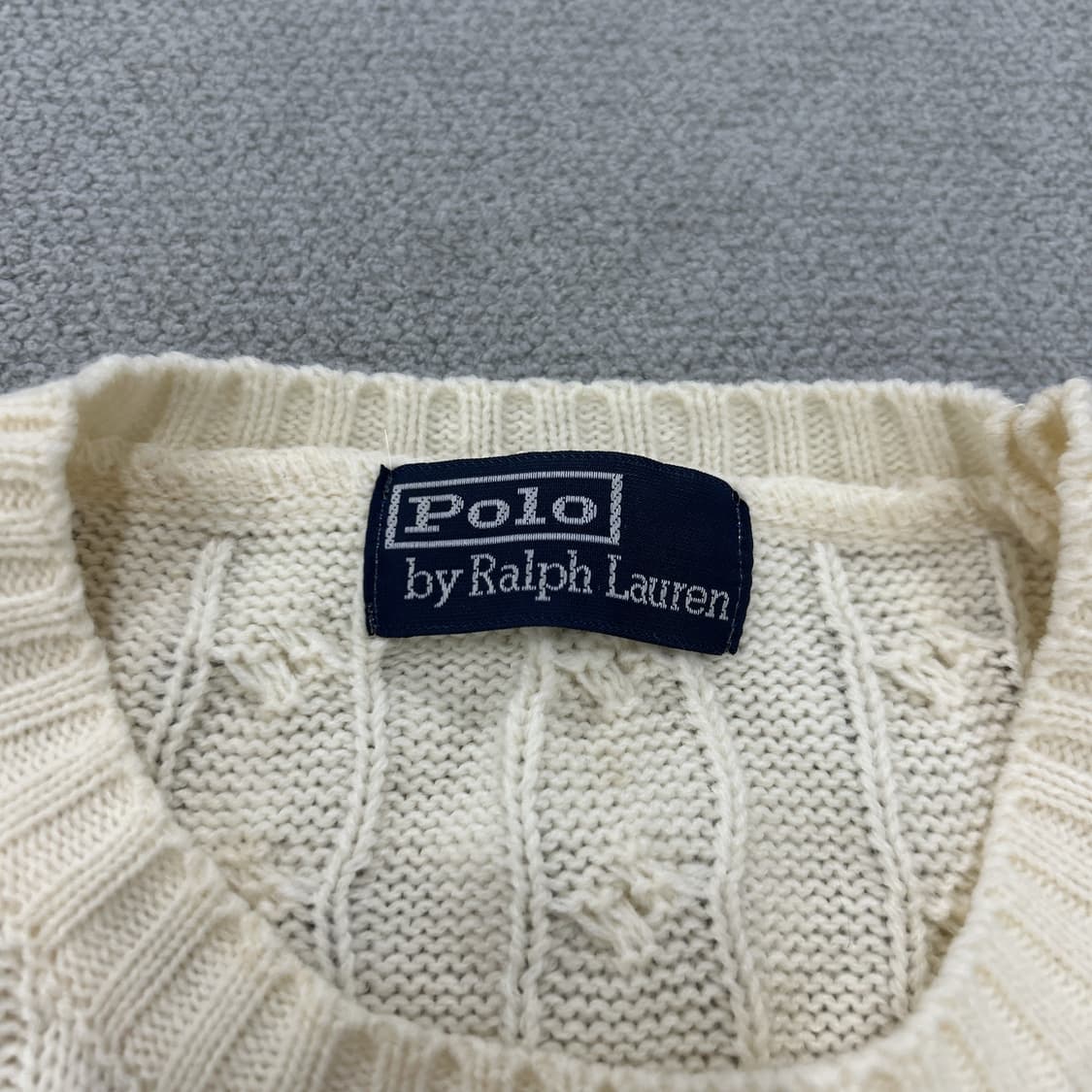 폴로 랄프로렌 케이블 니트 아이보리 s 상품이미지2