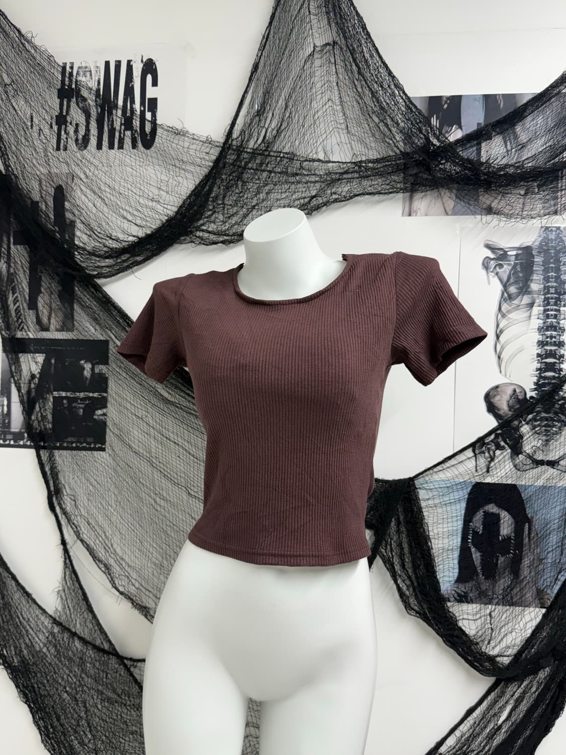 Back flower lace detail halfsleeve 상품이미지2