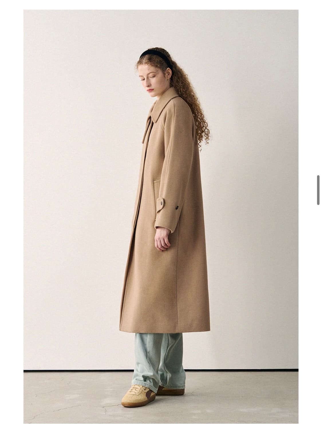 (M) 드로우핏 우먼 소프트 캐시미어 싱글 발마칸 코트 [BEIGE] 상품이미지6