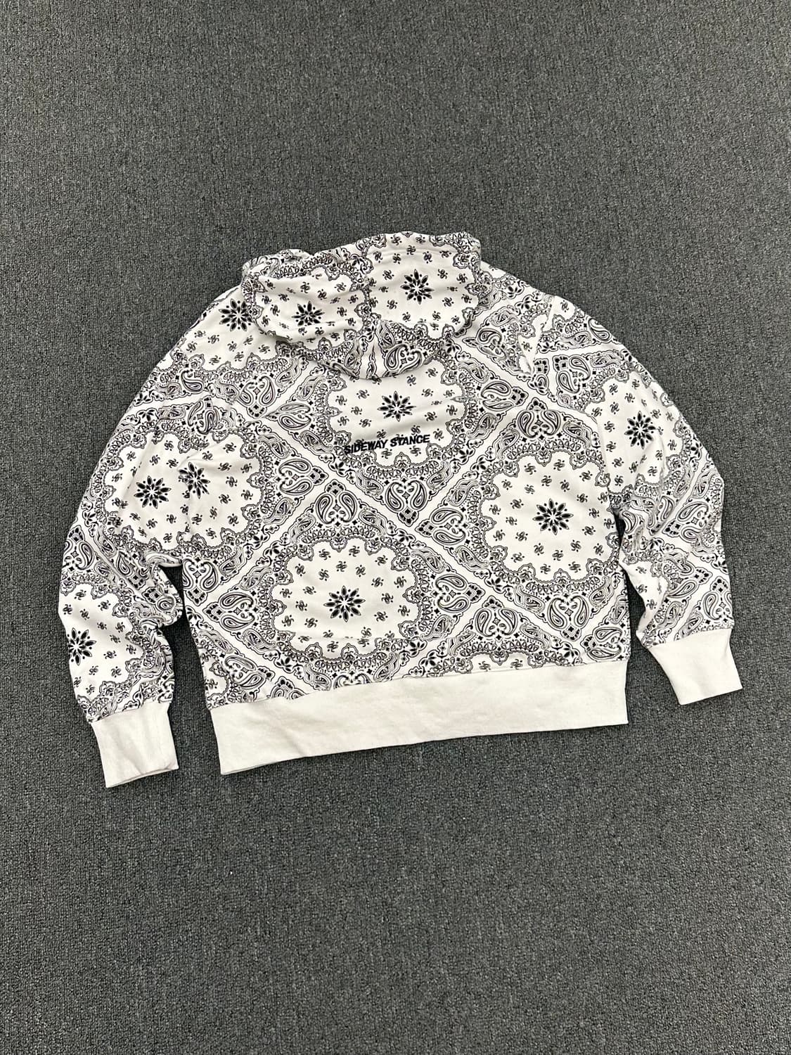 M)Improves vintage 화이트 페이즐리 패턴 후드집업 상품이미지5