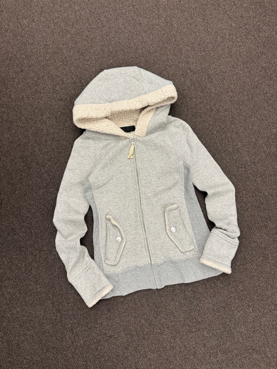 S)Jill Stuar 빈티지 여성 양털 그레이 후드집업 상품이미지1