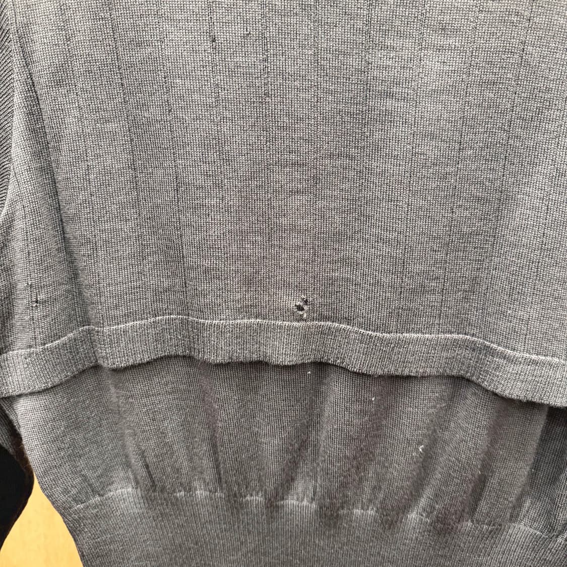 끌로에 골지 울 니트 허리 밴딩 세로 골지 패널 디테일 레귤러핏 브라운 상품이미지7