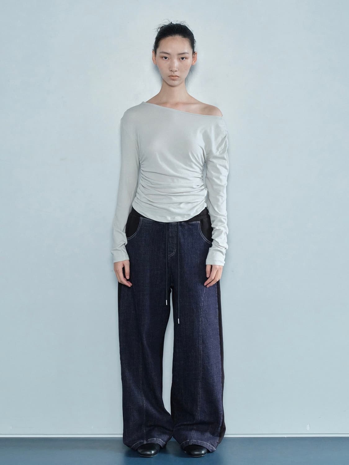 세릭 리버스 데님 팬츠 블랙 상품이미지1