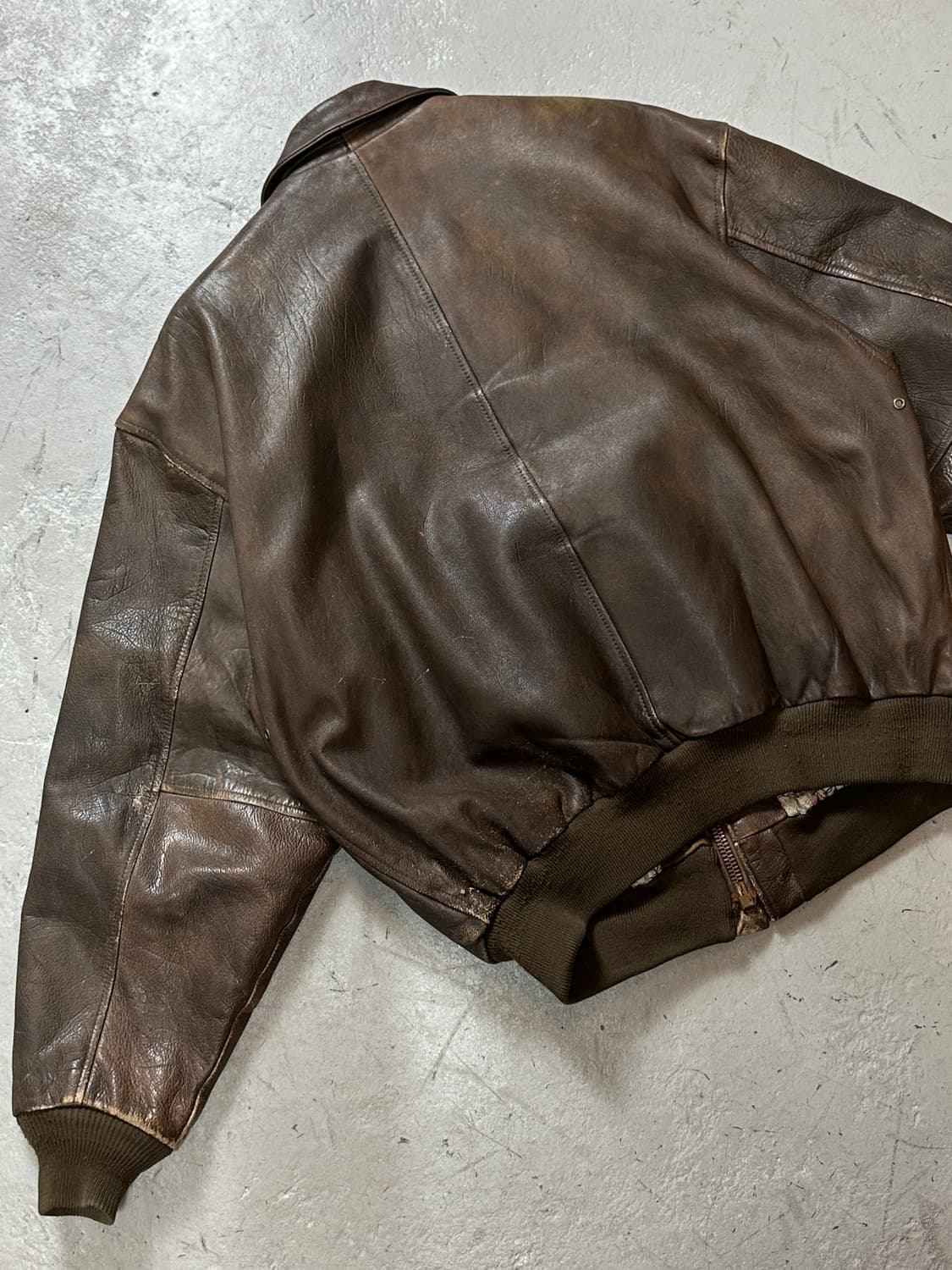 90's OG USA Made 아비렉스 A2 레더 자켓 봄버 자켓 상품이미지6