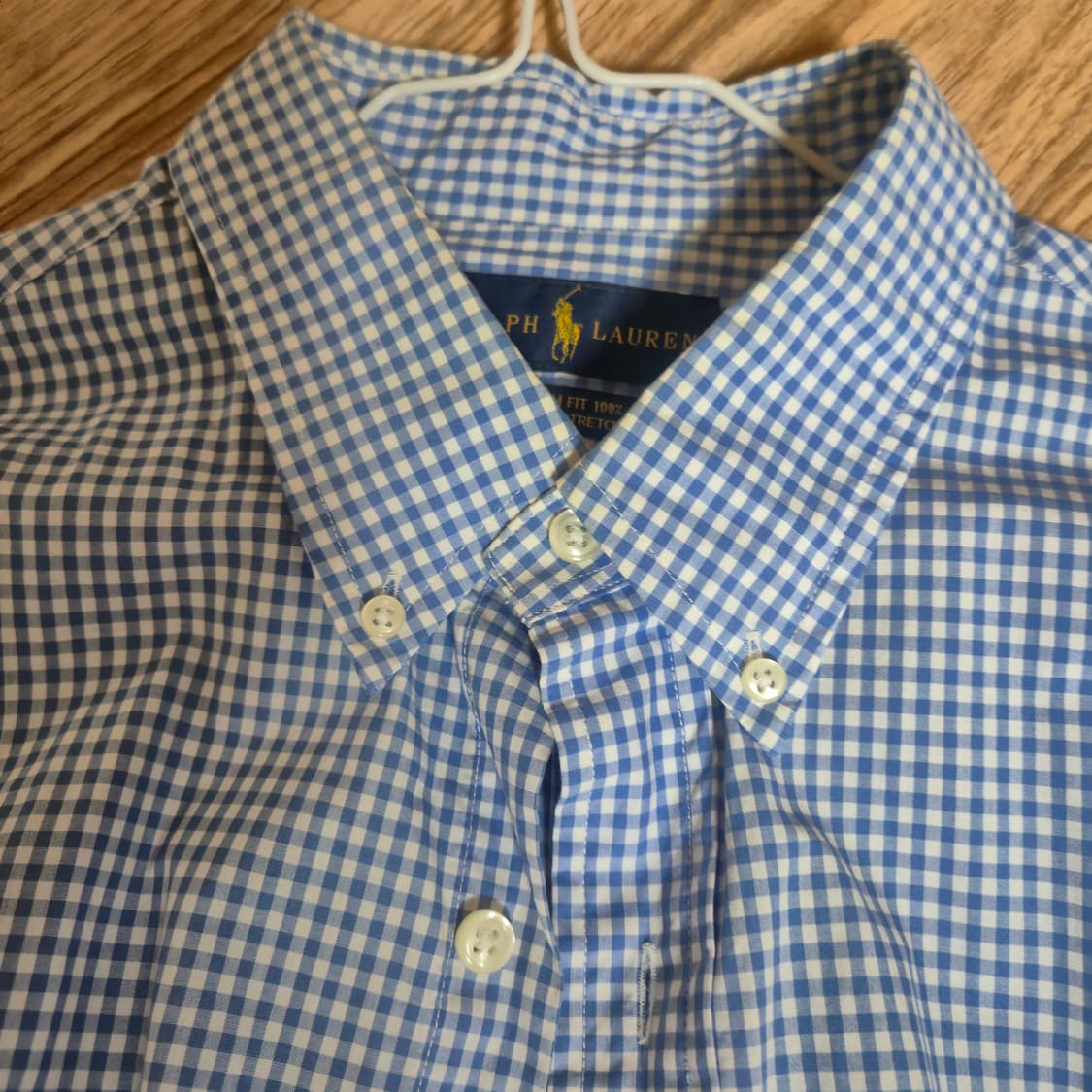 폴로 랄프로렌 커스컴핏 포플린 셔츠 블루 L 사이즈 상품이미지4