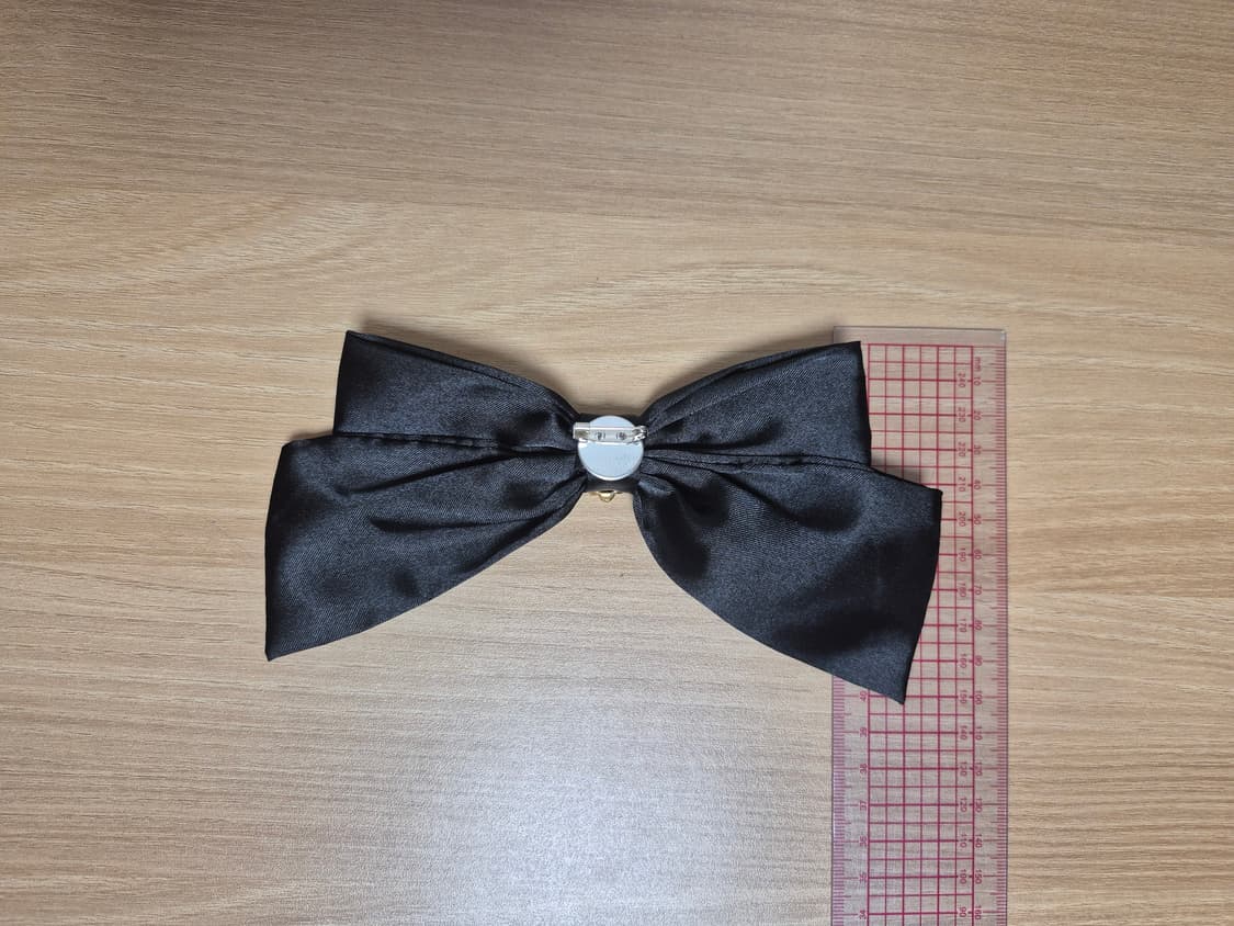 트랄랄라 히메갸루 하트버클 사틴리본브로치 블랙 상품이미지3