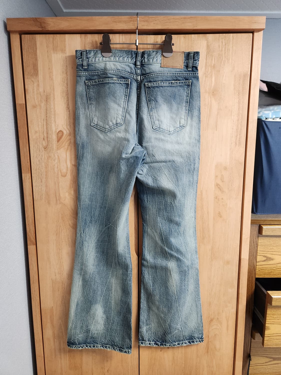 엘무드 슬래시 플레어 데님 빈티지 블루 48 상품이미지2