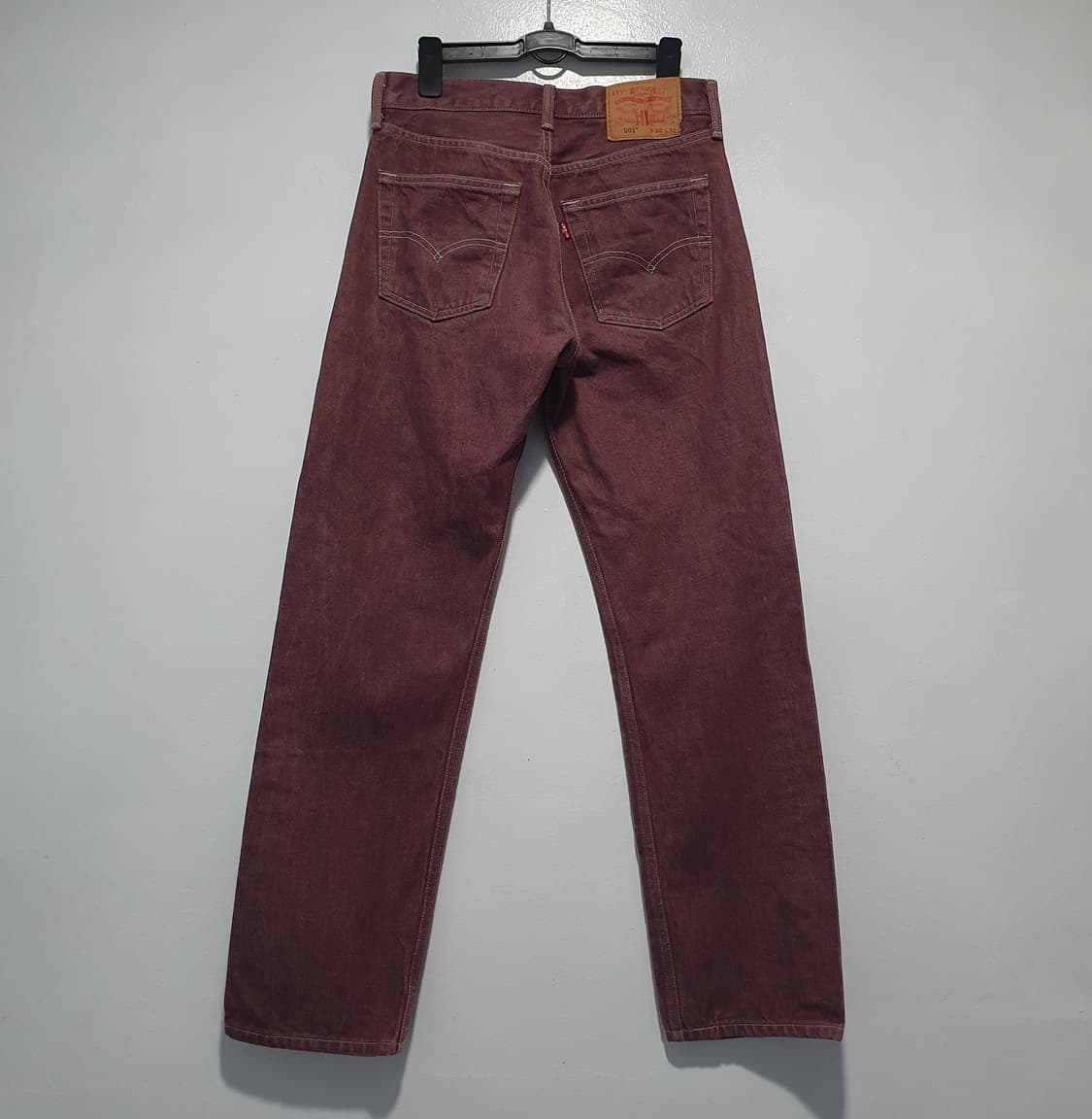 00s 리바이스 501 XX 버튼플라이 데님 팬츠 와인 버건디 28-30 상품이미지9