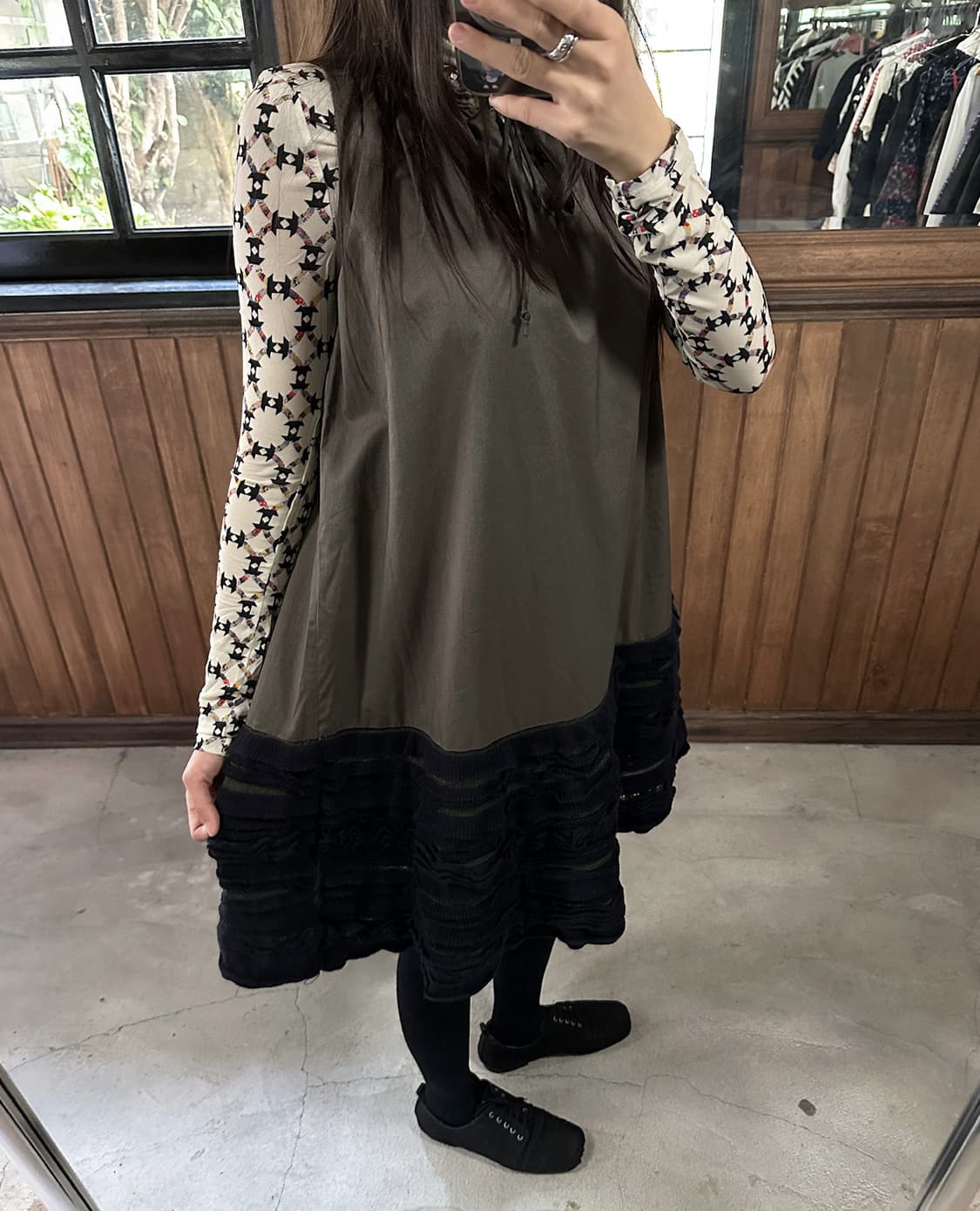 SACAI mixed layered dress 상품이미지3