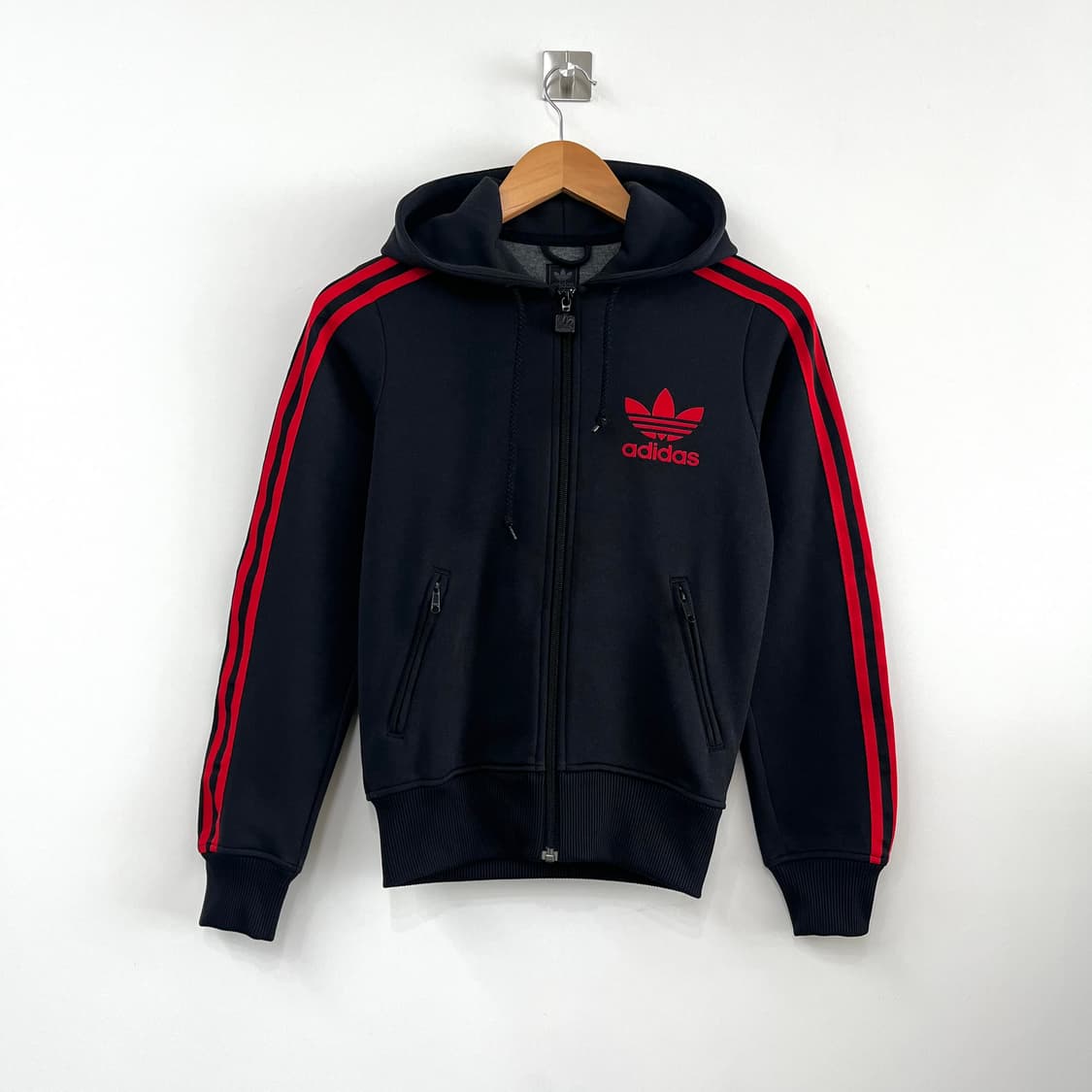 아디다스 파이어버드 검빨 후드 트랙탑 져지 상품이미지2