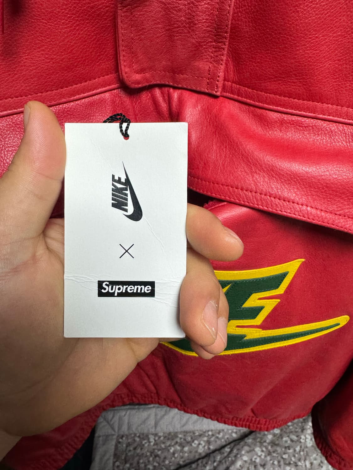 슈프림 x 나이키 레더 아노락 짐레드 - 19FW 상품이미지5