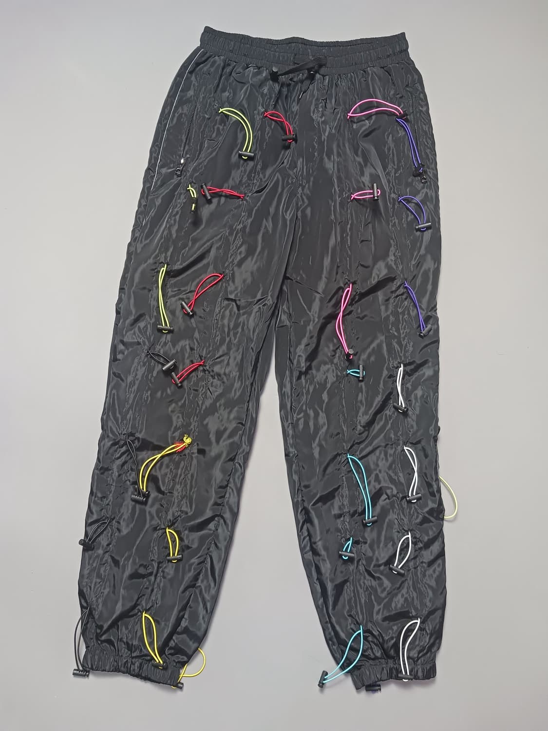 [XL] 빈티지 레인보우 멀티스트링 나일론 조거팬츠 상품이미지1