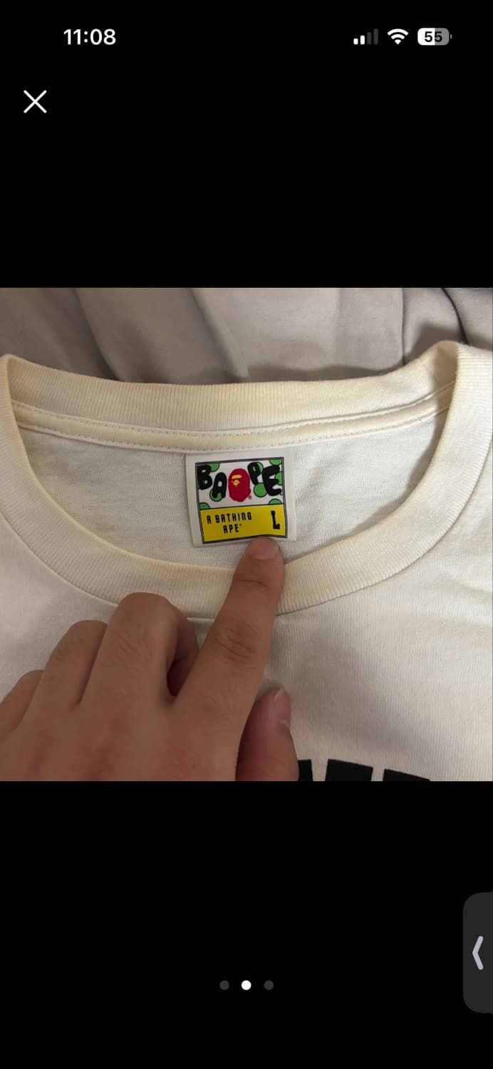 베이프 반팔 L size 상품이미지2
