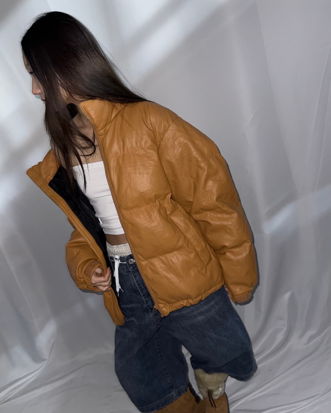 GU 레더 패딩 상품이미지5