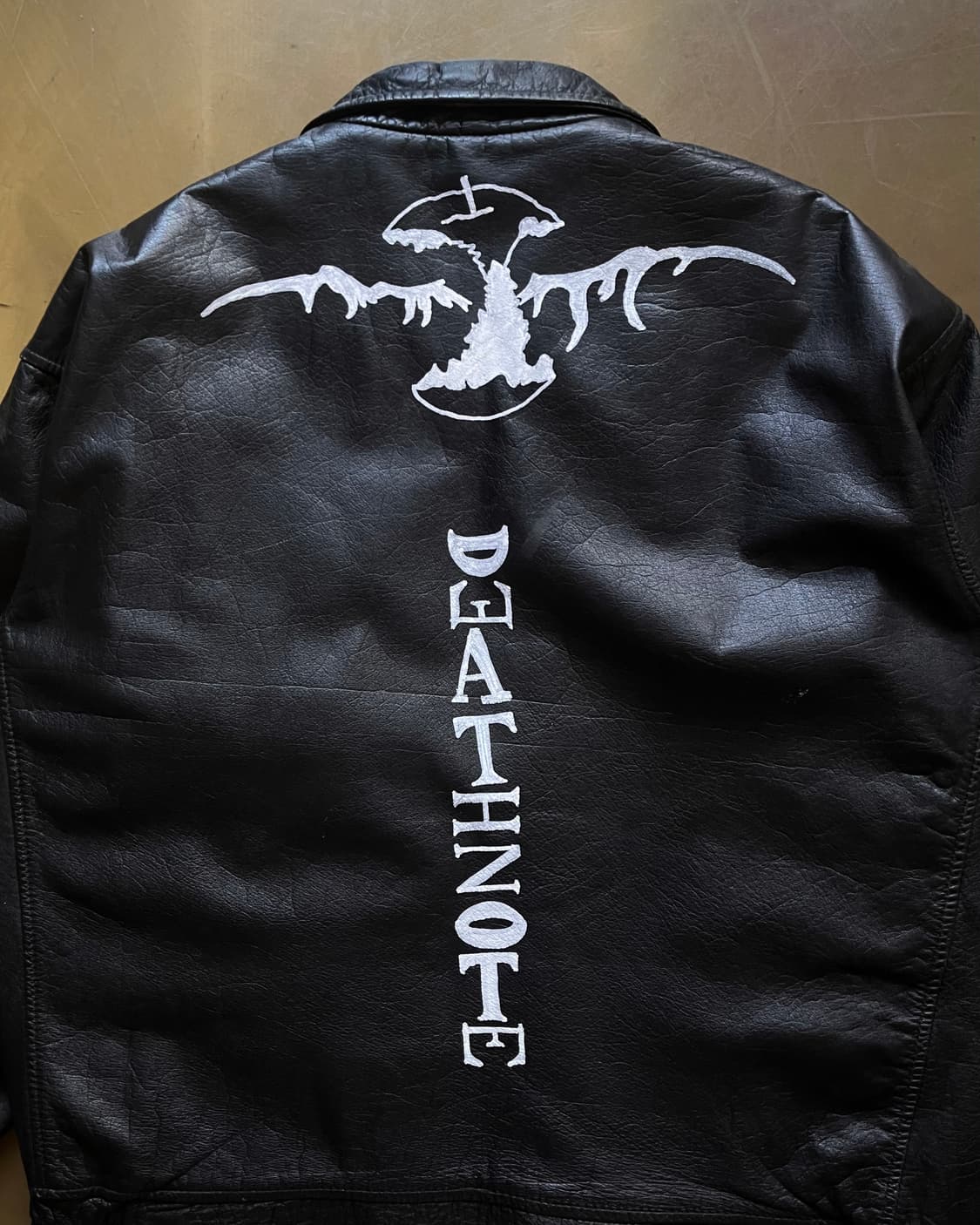 Death Note Hand Painted Leather Bomber 상품이미지9