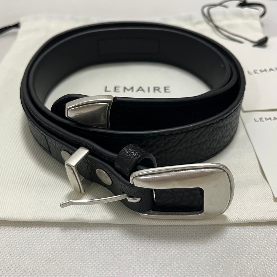 [85]르메르 26ss 웨스턴 벨트/그레인 레더 블랙 상품이미지1
