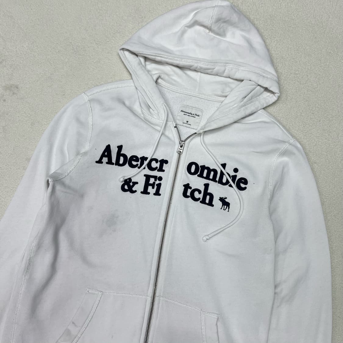 Abercrombie white hood zip-up  상품이미지5