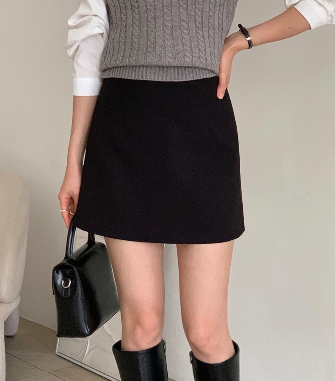 10가트 기모 치마바지 a라인 미니 스커트 S 상품이미지1