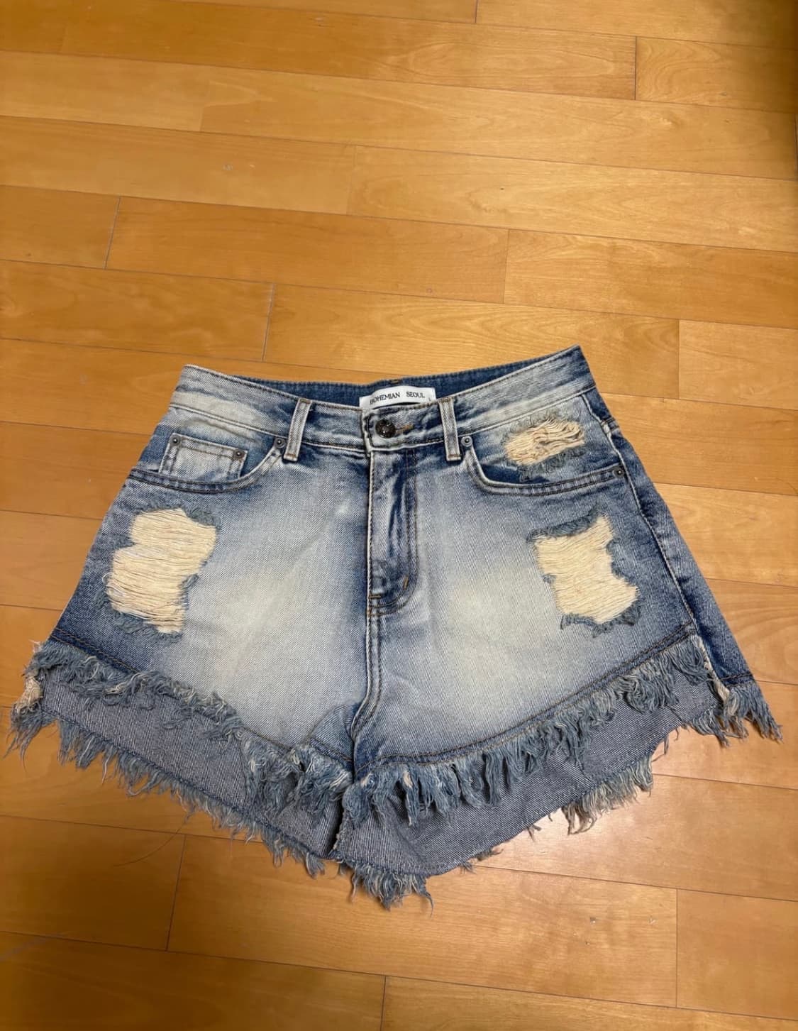 보헤미안서울 데미지 컷팅 데님 S 상품이미지2