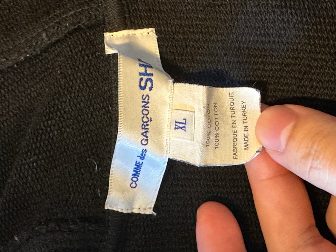 꼼데 셔츠 ) 후드집업 블랙 XL 상품이미지3