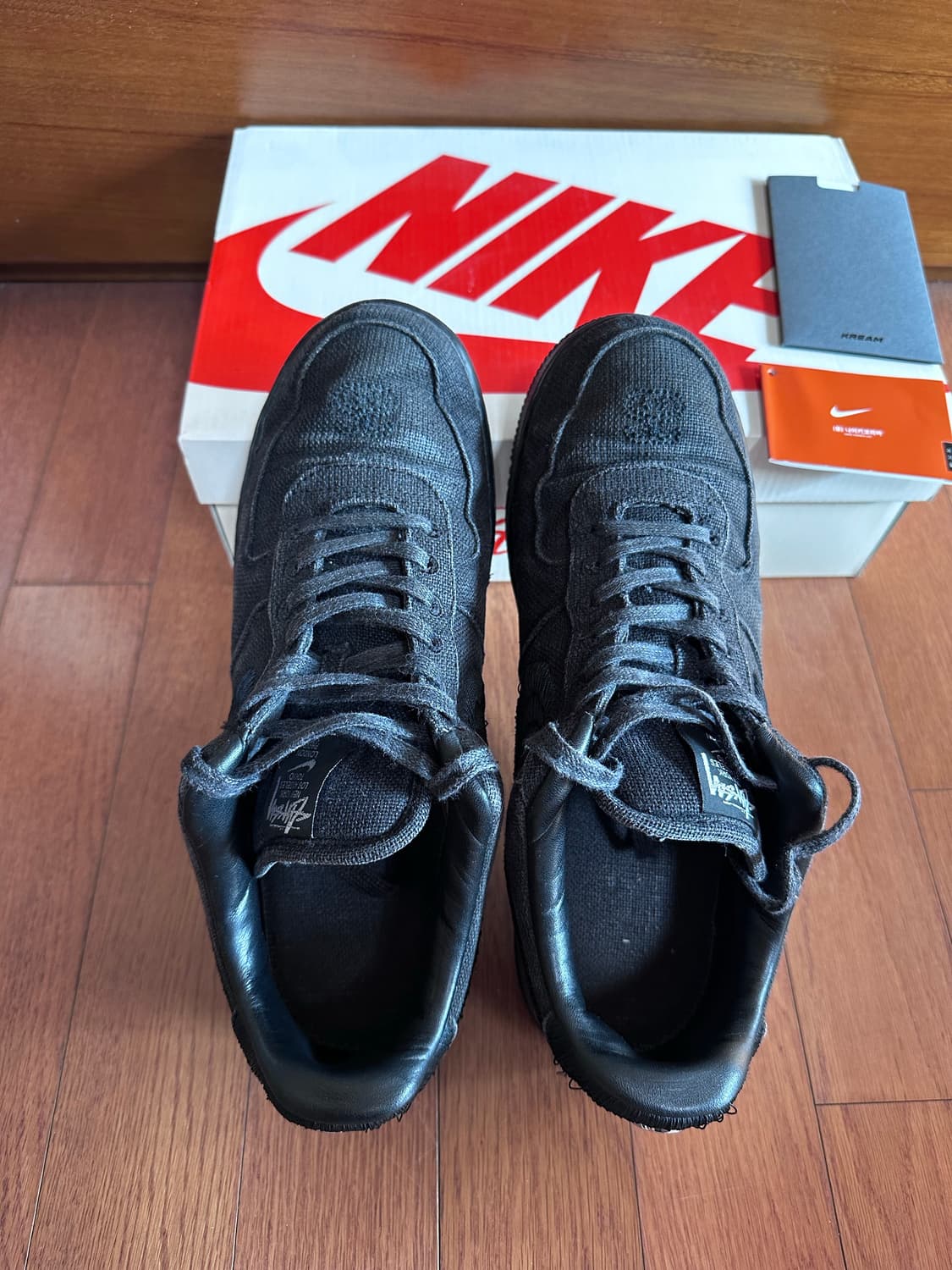 [280] 나이키 스투시 에어포스1 트리플 블랙 상품이미지6