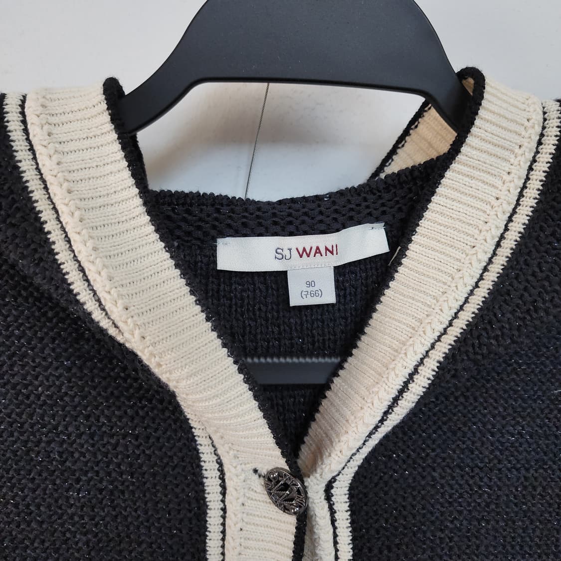 SJ 와니 후드 니트 조끼 블랙 상품이미지2