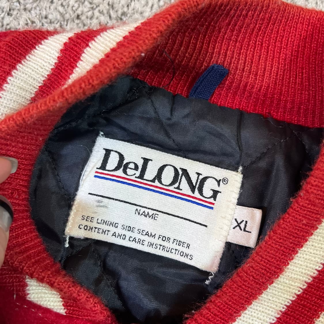 드롱 빅로고 USA 바시티 자켓 상품이미지3