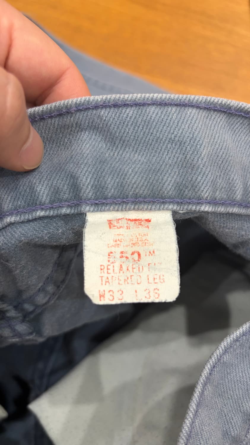 [33] 리바이스 550 오렌지탭 연청 그레이 데님 팬츠 상품이미지10