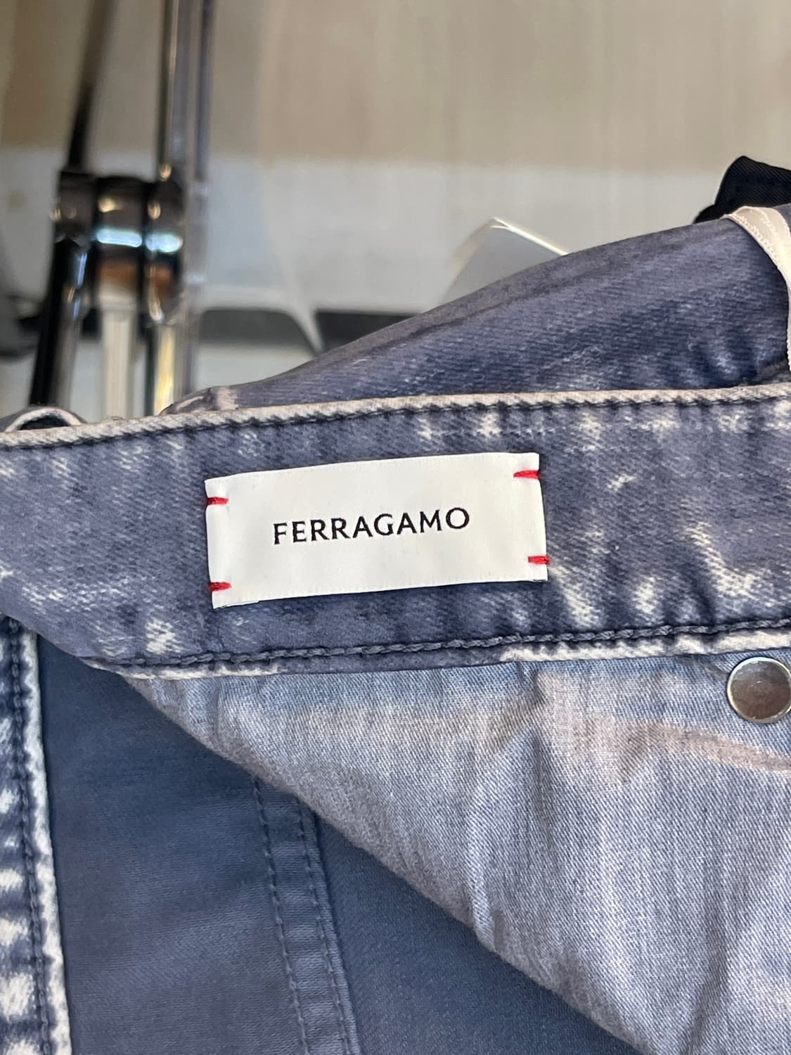 페라가모 Ferragamo 데님 스트레이트 팬츠 52 그레이 상품이미지7