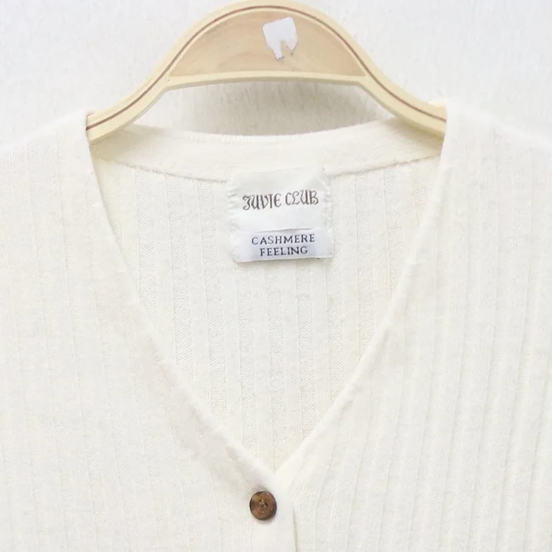 JAYNE CLUB 캐시미어 브이넥 골지 니트 가디건 62402 상품이미지3