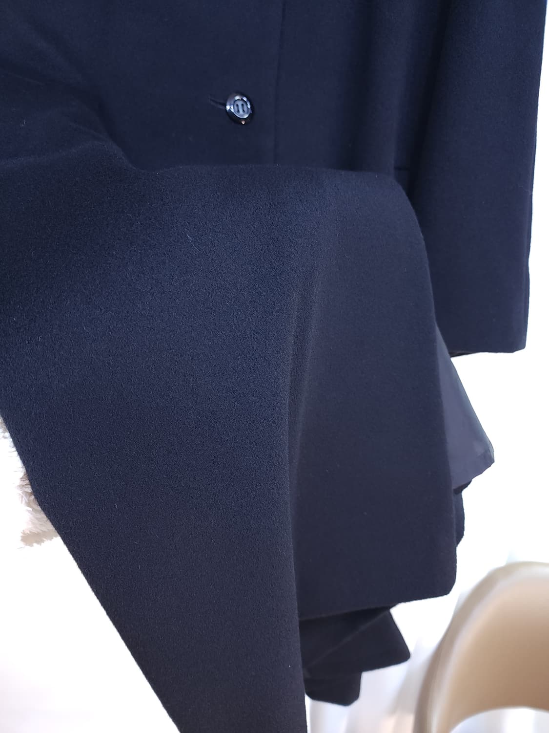 캐시미어100% 블랙코트 상품이미지5