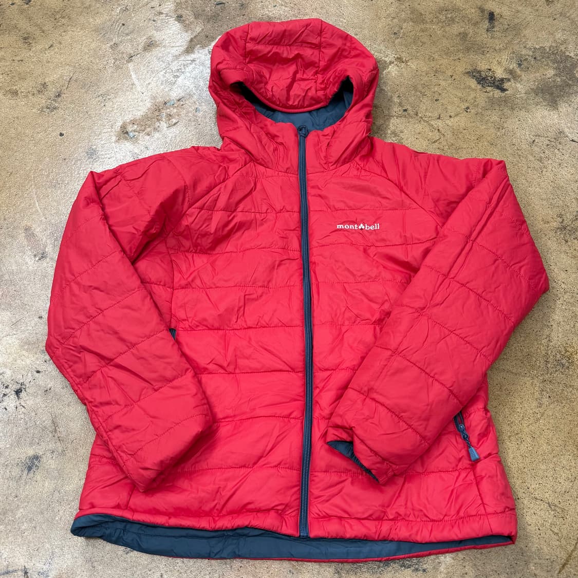 [정품/L] 몽벨 경량 후드 패딩 레드 b18 상품이미지2