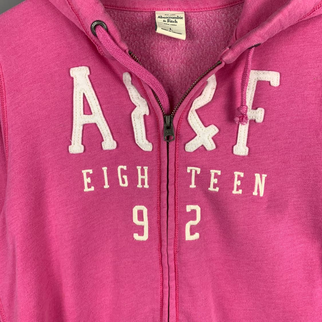 아베크롬비 y2k 와투케 핑크 후드집업 상품이미지4