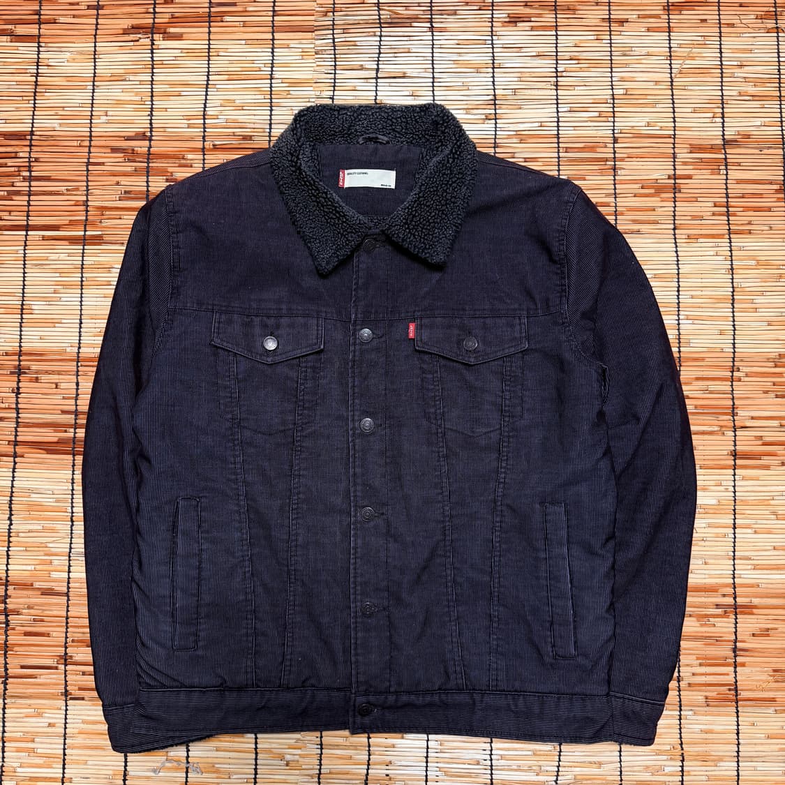 리바이스 챠콜 코듀로이 type 3 쉐르파 자켓 XL 상품이미지1