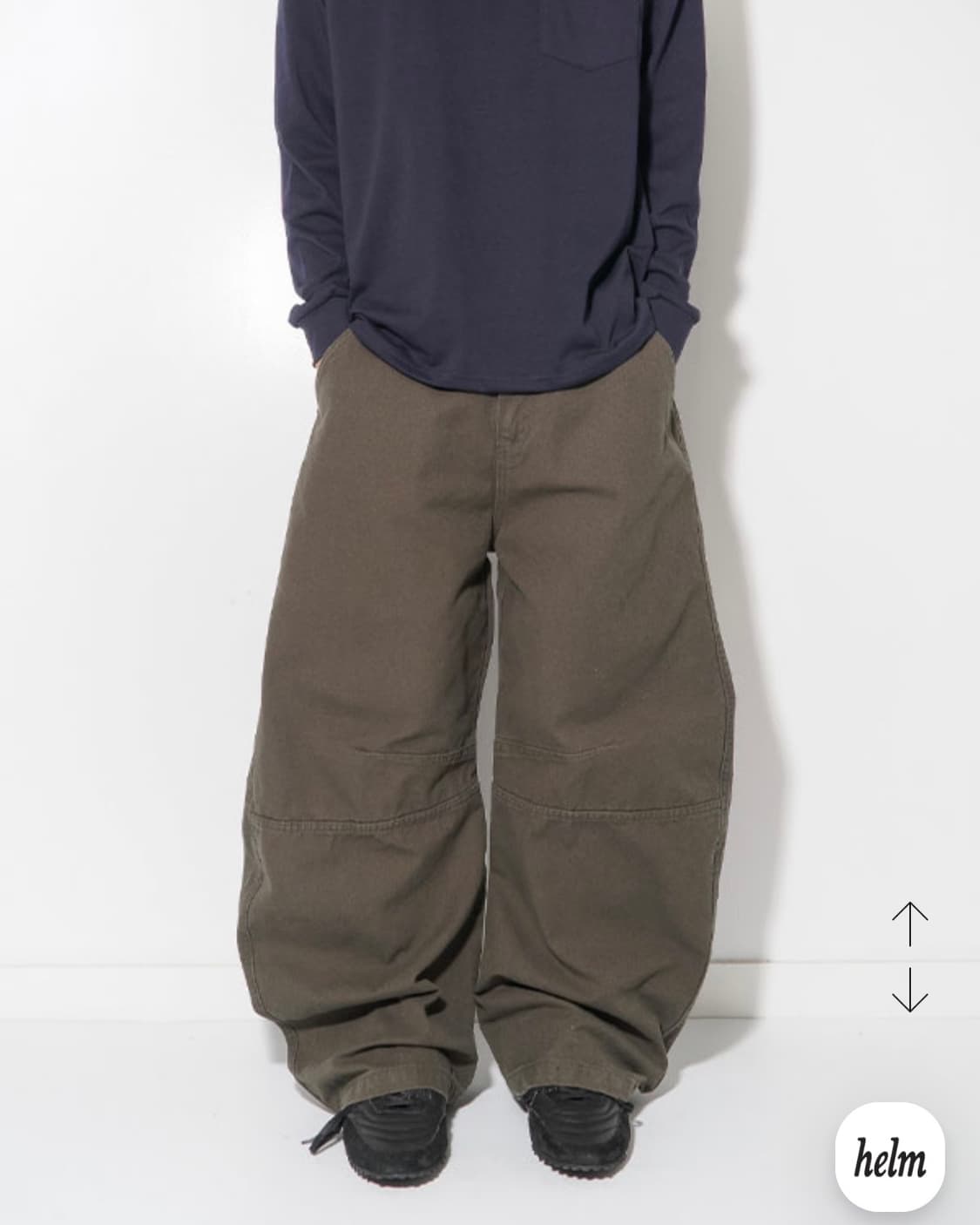 helm 헬름 와이드 코튼팬츠 L 상품이미지4