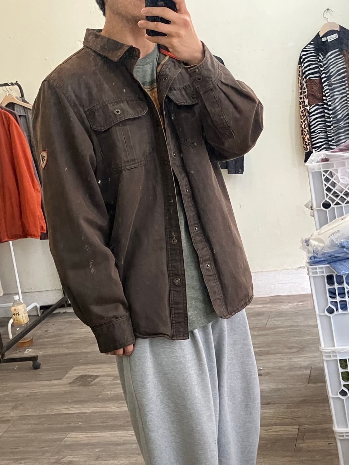 빈티지 가죽 자켓 상품이미지4