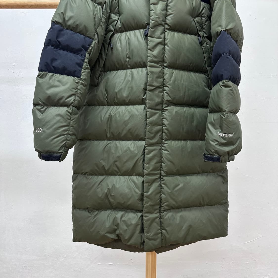 노스페이스 800필 윈드스토퍼 롱패딩 90(S) 구스다운 코트 J21 상품이미지3