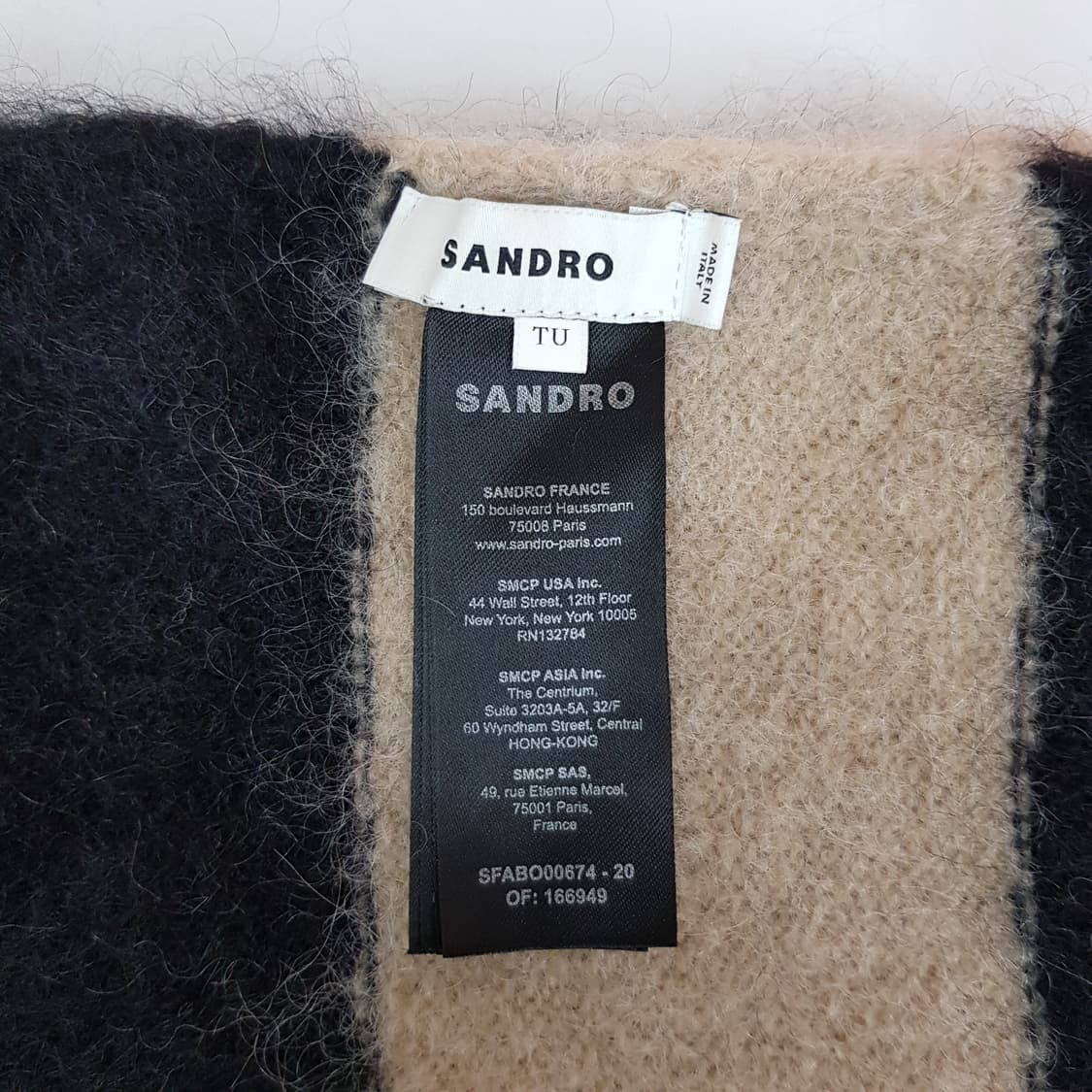 산드로 스트라이프 울 블렌드 머플러 상품이미지6