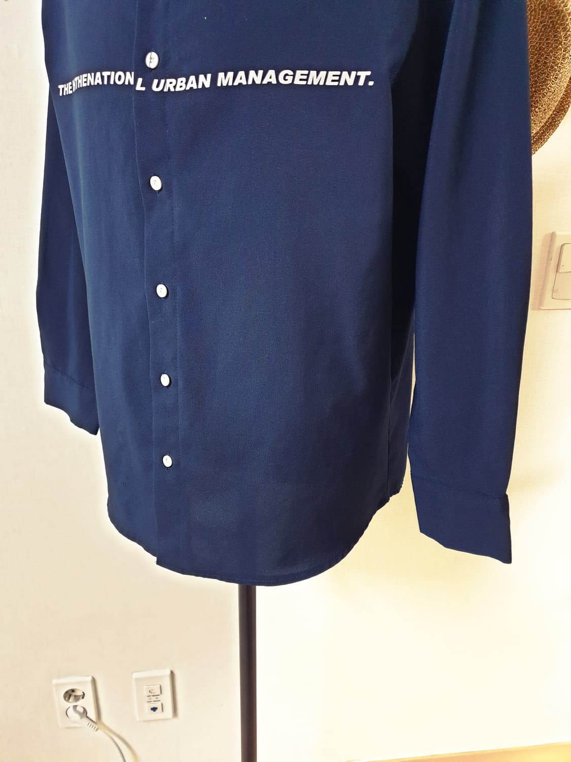 리본앤아우디 남성오버핏셔츠 95~110 네이비 F 상품이미지7
