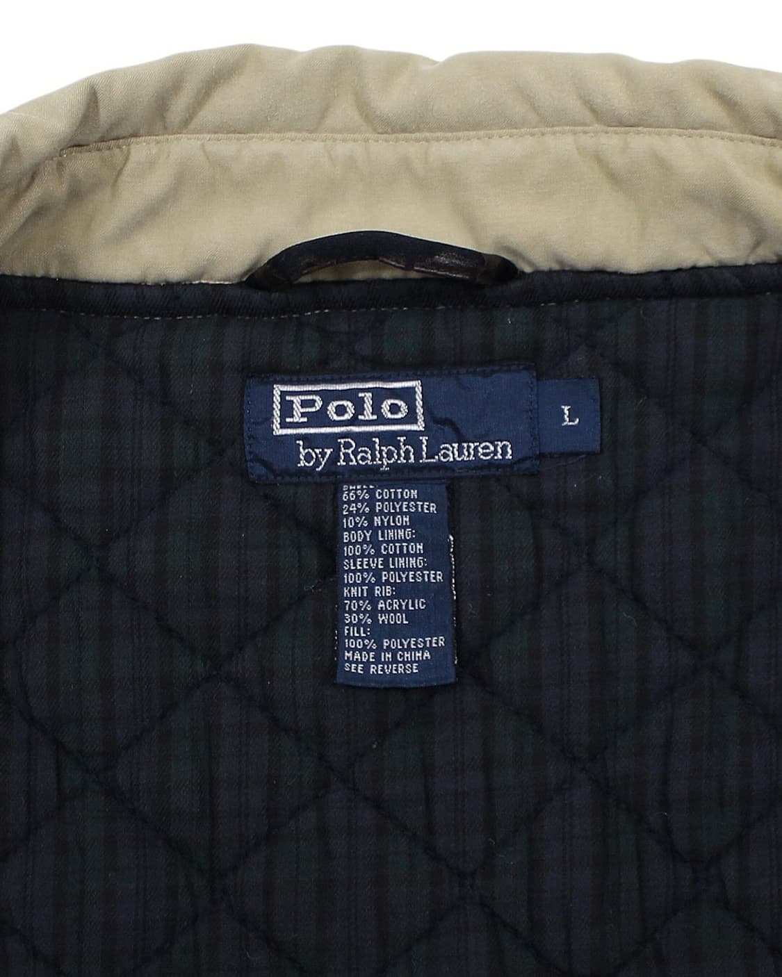 1990s 폴로랄프로렌 봄버 자켓 블랙와치 퀼팅 안감 빈티지 상품이미지4