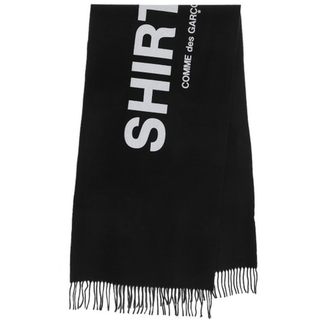 [OS] 꼼데가르송 셔츠 로고 울 케시미어 머플러  상품이미지1