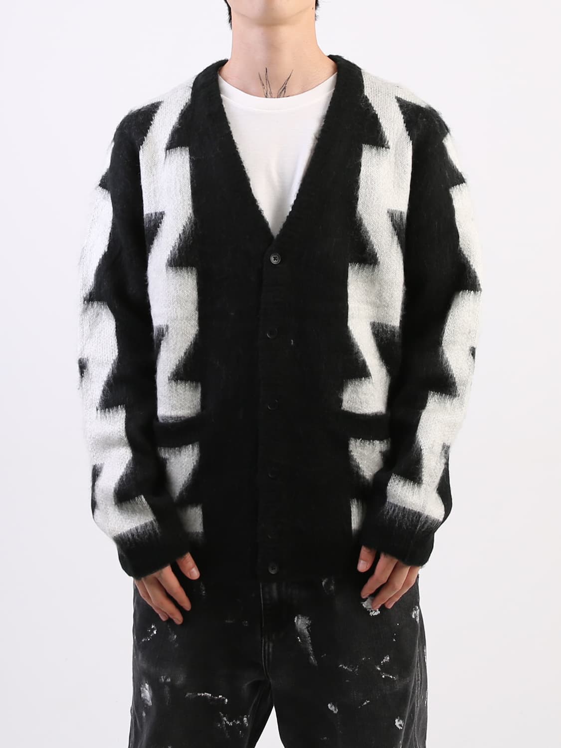 오베이 덱스터 가디건 DEXTER CARDIGAN BLACK MULTI 상품이미지1