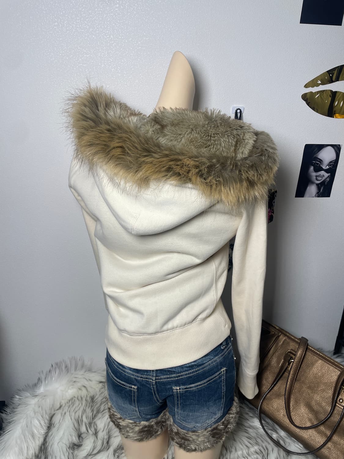 후아유 아이보리 울프죠 후드집업 상품이미지5