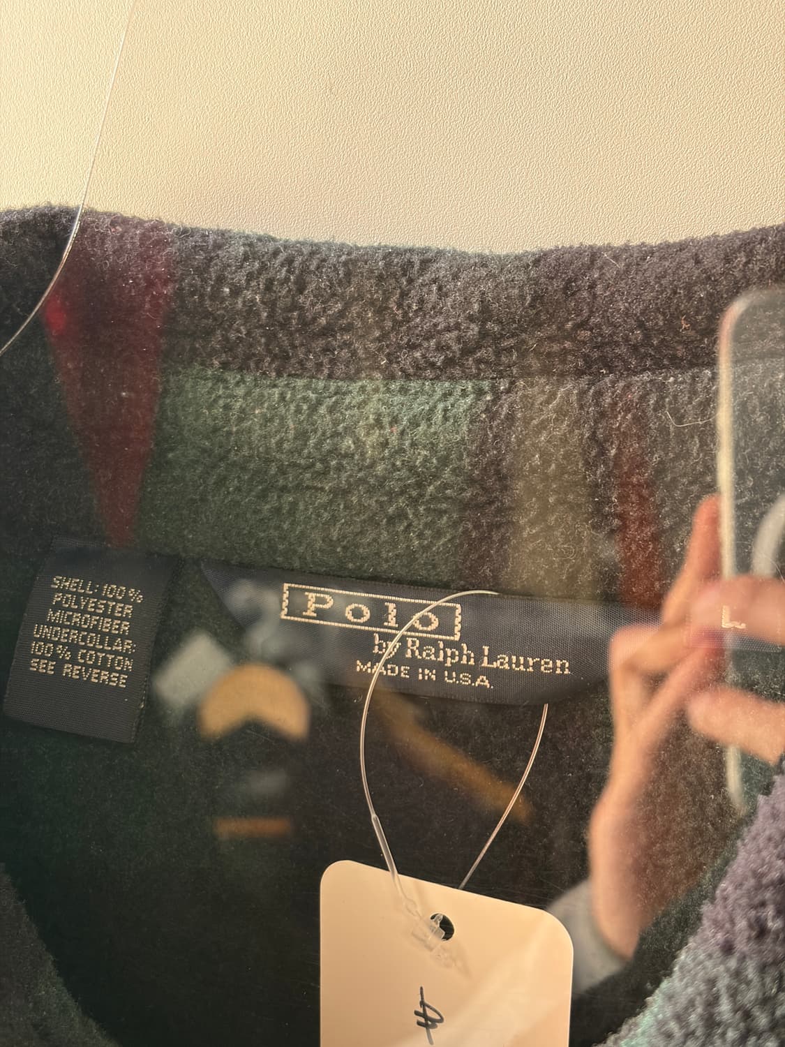 90s 폴로 블랙워치 플리스 집업 자켓 USA 상품이미지4